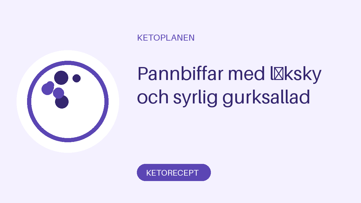 Pannbiffar med löksky och syrlig gurksallad