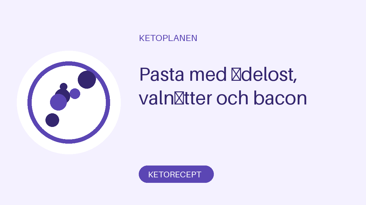 Pasta med ädelost, valnötter och bacon