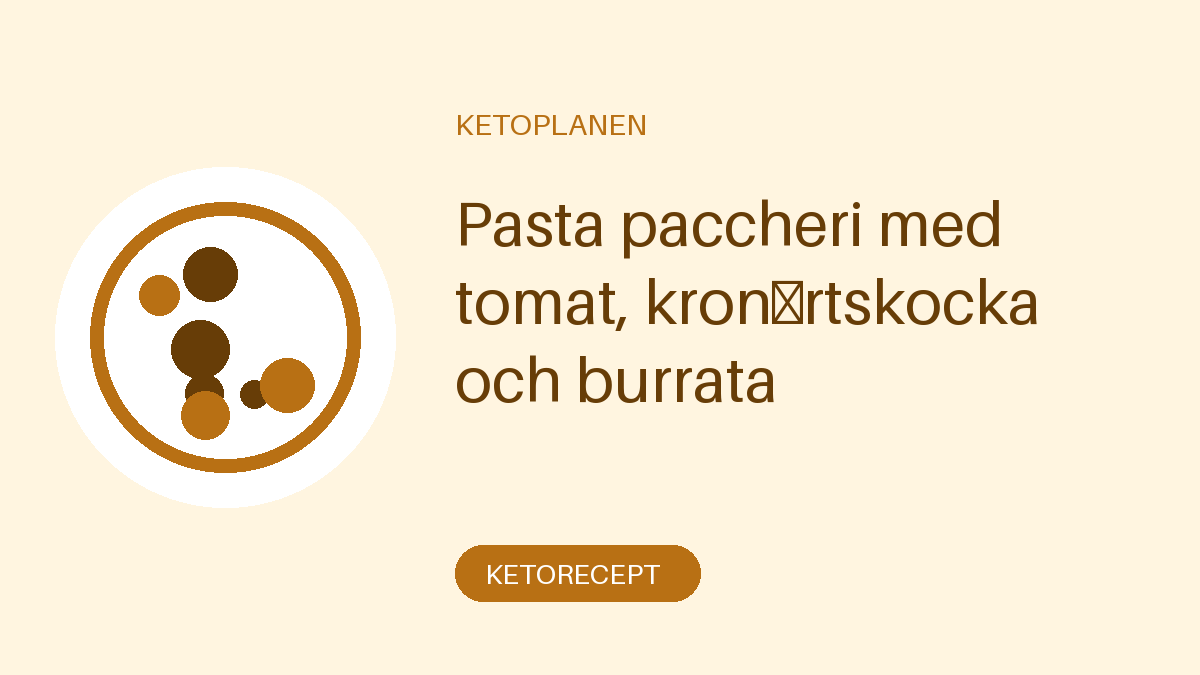 Pasta paccheri med tomat, kronärtskocka och burrata