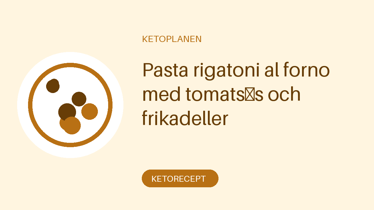 Pasta rigatoni al forno med tomatsås och frikadeller