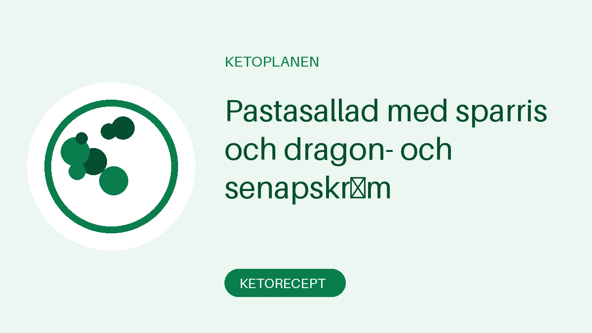 Pastasallad med sparris och dragon- och senapskräm