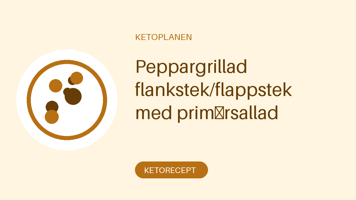 Peppargrillad flankstek/flappstek med primörsallad