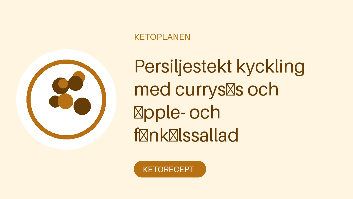 Persiljestekt kyckling med currysås och äpple- och fänkålssallad