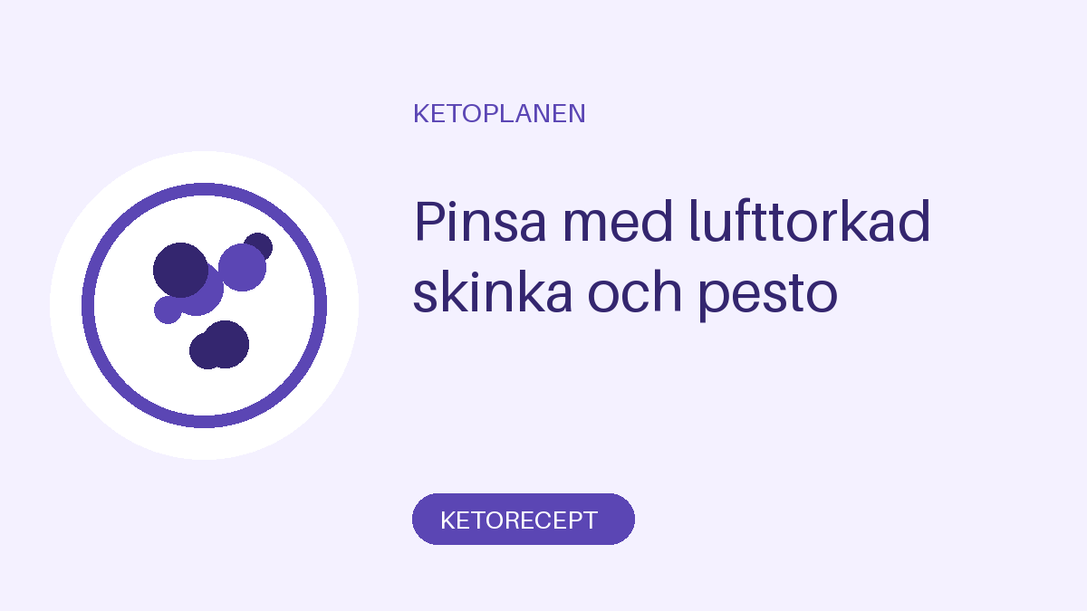 Pinsa med lufttorkad skinka och pesto