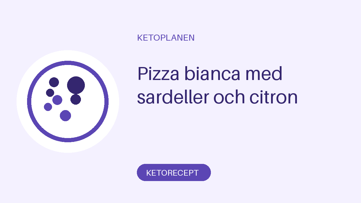 Pizza bianca med sardeller och citron