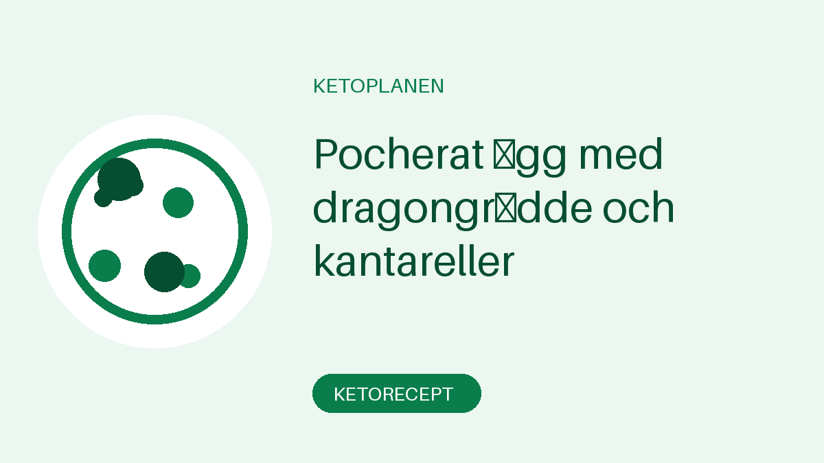 Pocherat ägg med dragongrädde och kantareller