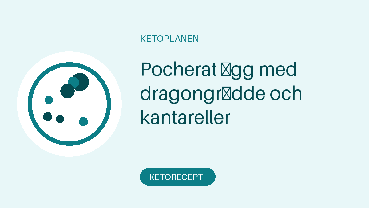 Pocherat ägg med dragongrädde och kantareller
