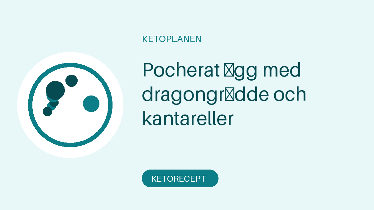 Pocherat ägg med dragongrädde och kantareller
