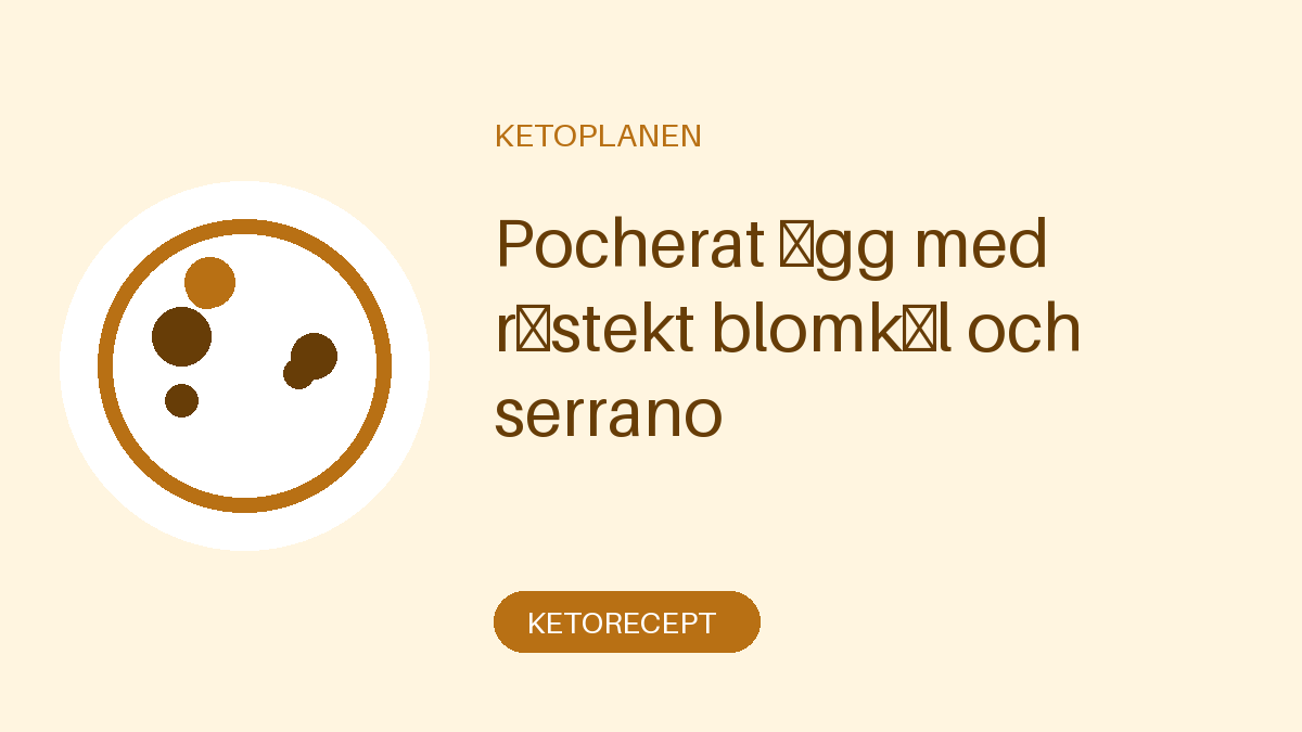 Pocherat ägg med råstekt blomkål och serrano