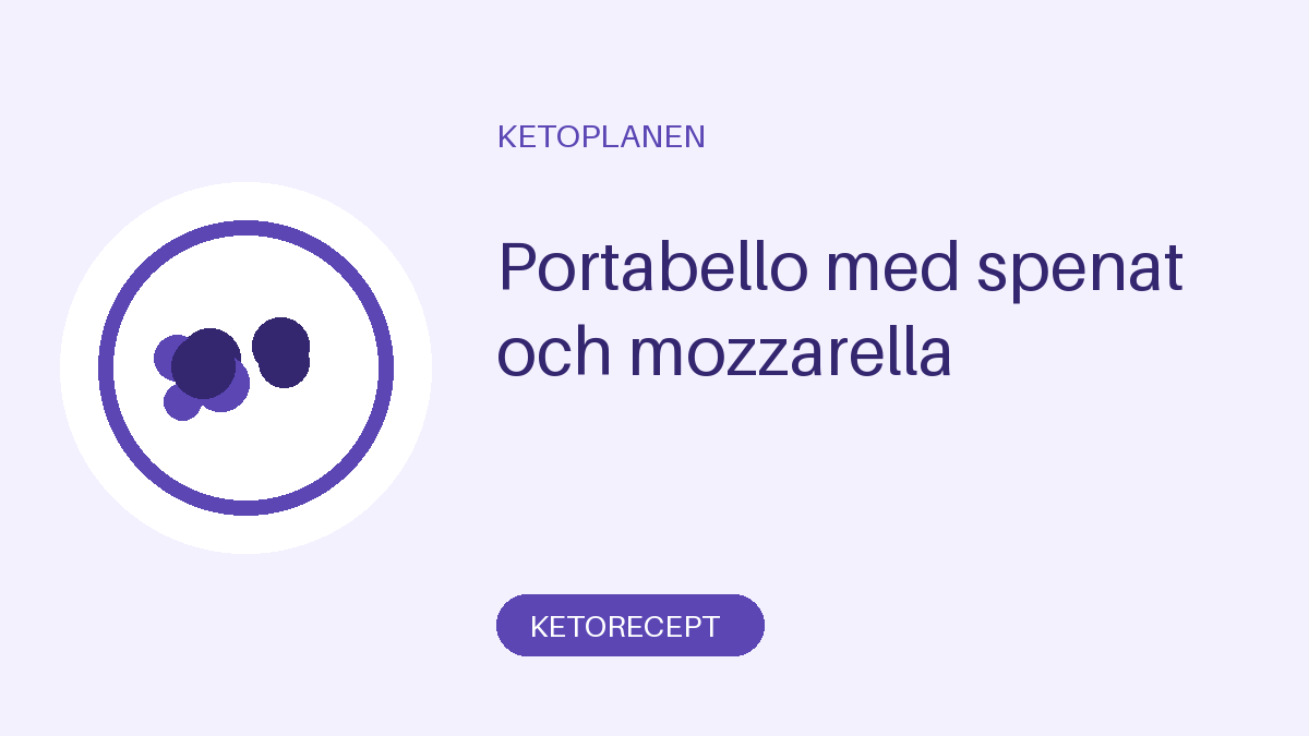 Portabello med spenat och mozzarella