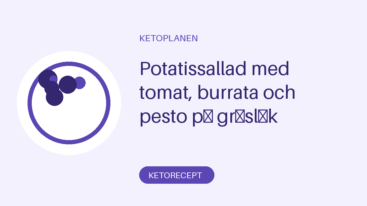 Potatissallad med tomat, burrata och pesto på gräslök