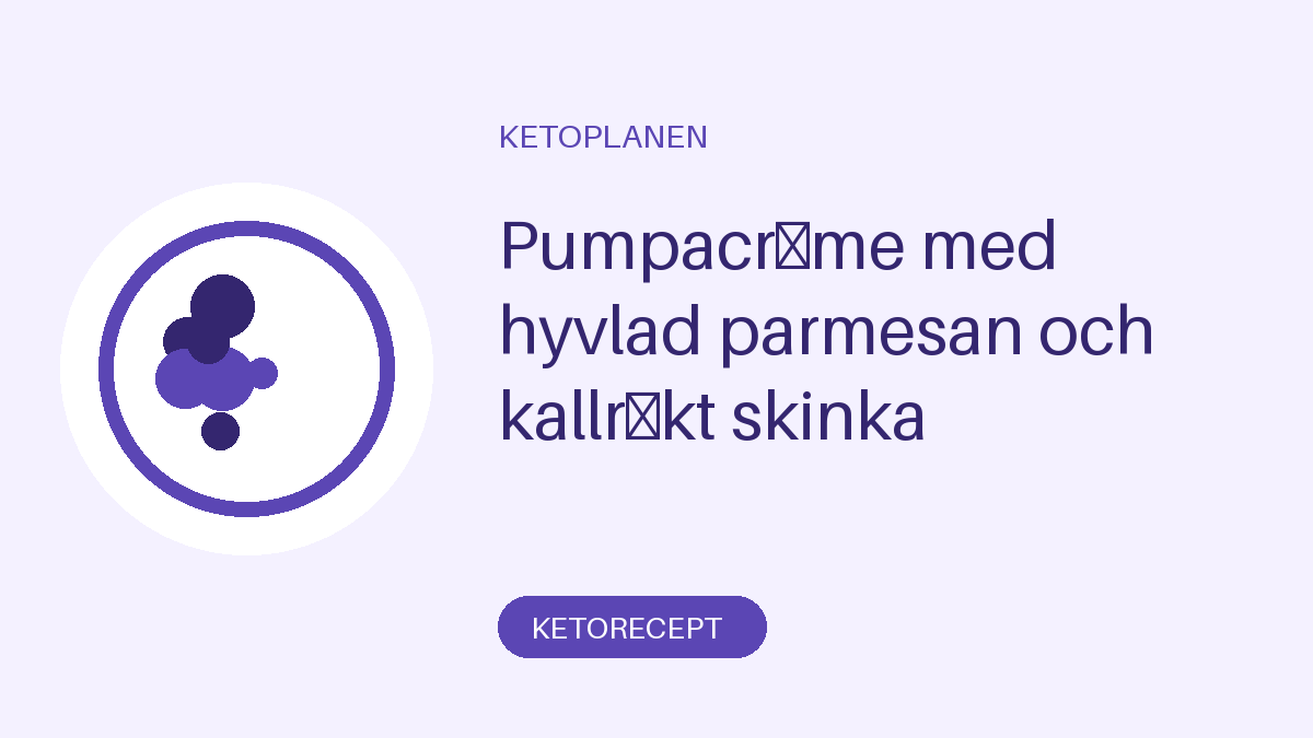 Pumpacrème med hyvlad parmesan och kallrökt skinka