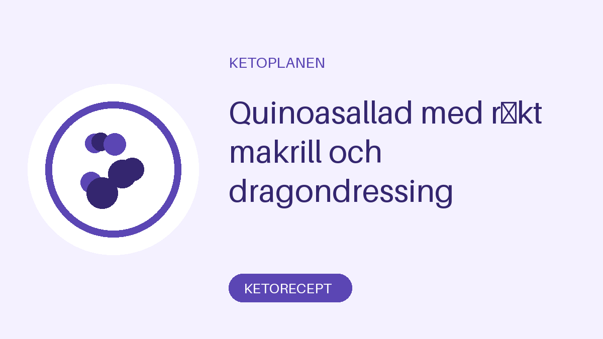 Quinoasallad med rökt makrill och dragondressing