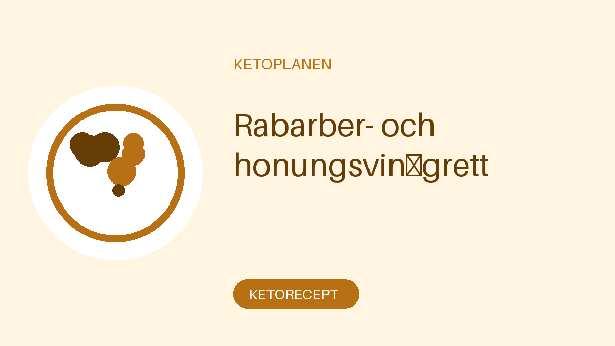 Rabarber- och honungsvinägrett