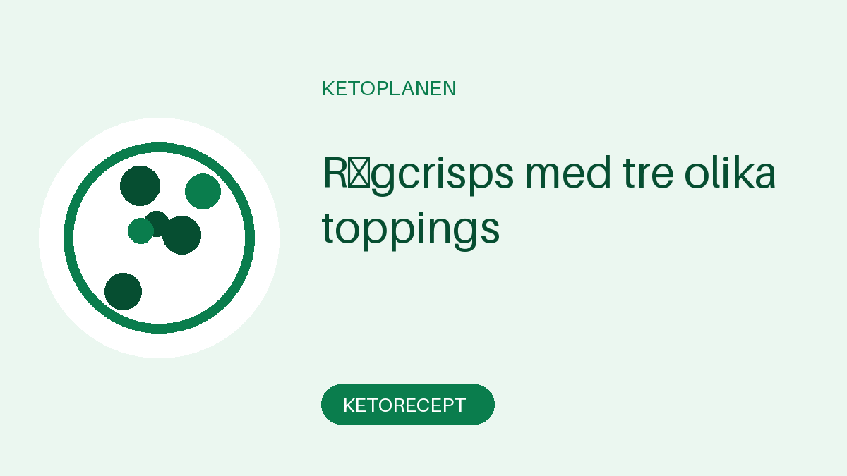 Rågcrisps med tre olika toppings