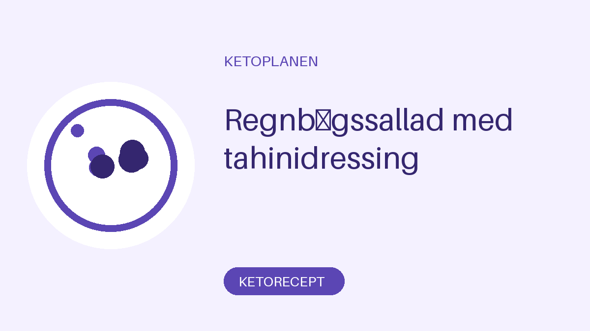 Regnbågssallad med tahinidressing