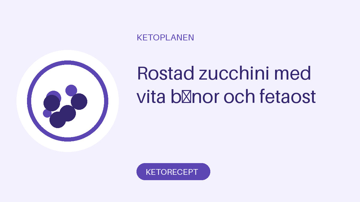 Rostad zucchini med vita bönor och fetaost