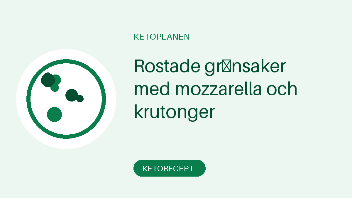 Rostade grönsaker med mozzarella och krutonger
