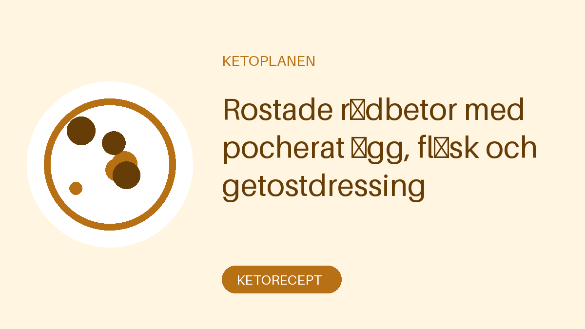 Rostade rödbetor med pocherat ägg, fläsk och getostdressing