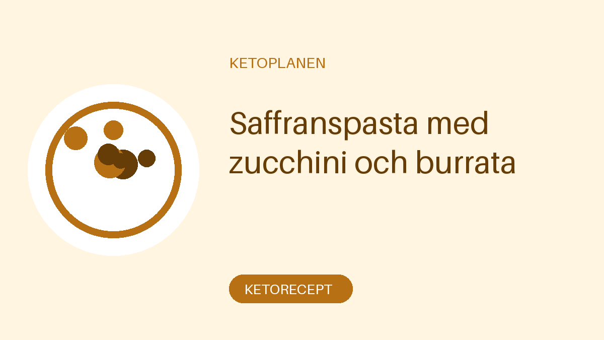 Saffranspasta med zucchini och burrata