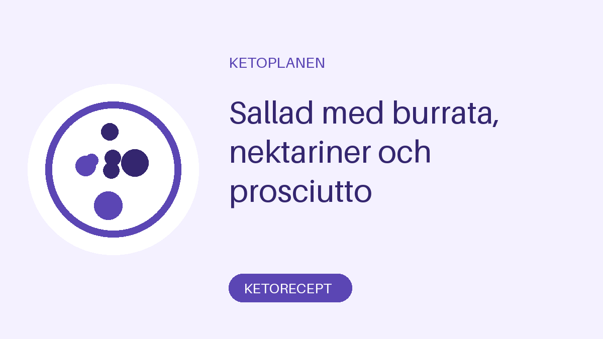 Sallad med burrata, nektariner och prosciutto