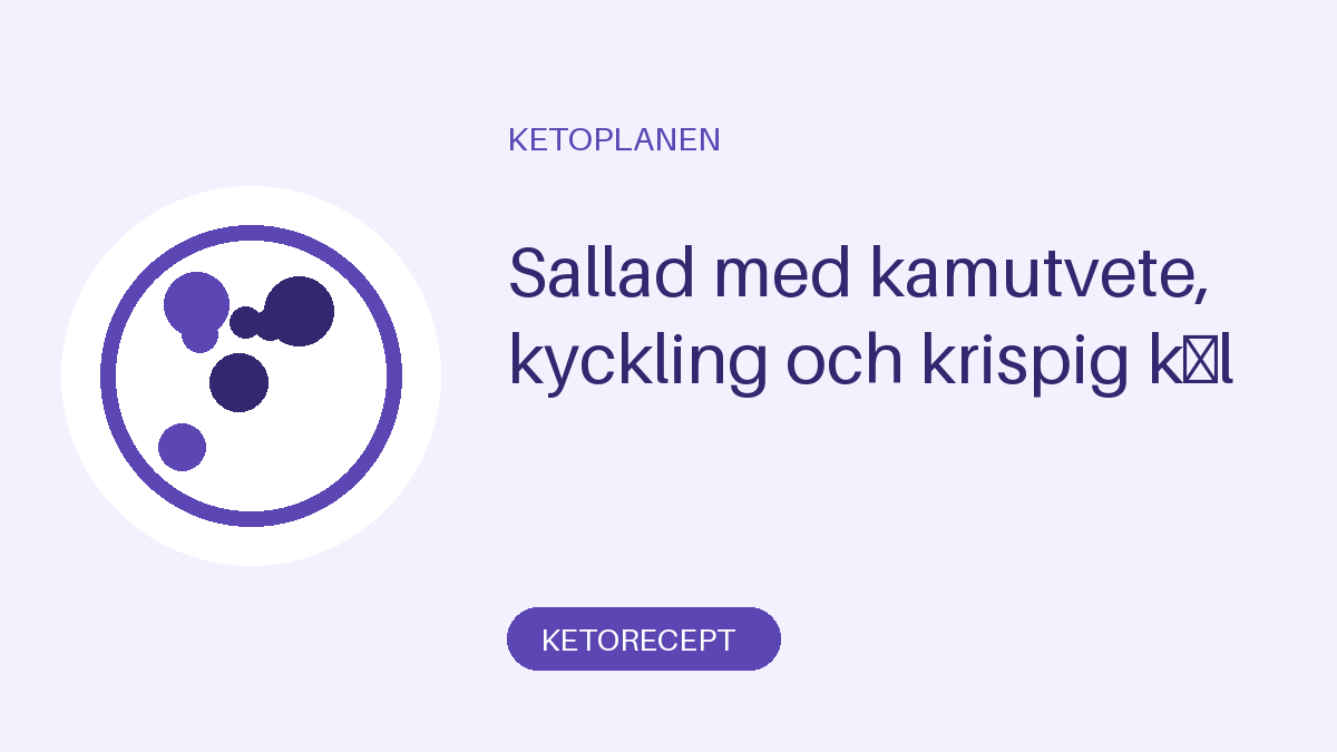 Sallad med kamutvete, kyckling och krispig kål
