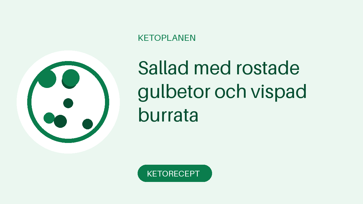 Sallad med rostade gulbetor och vispad burrata