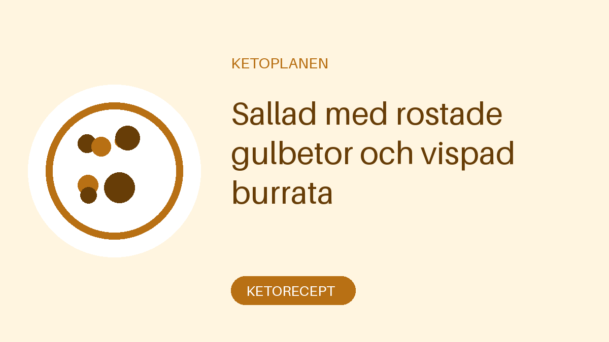 Sallad med rostade gulbetor och vispad burrata