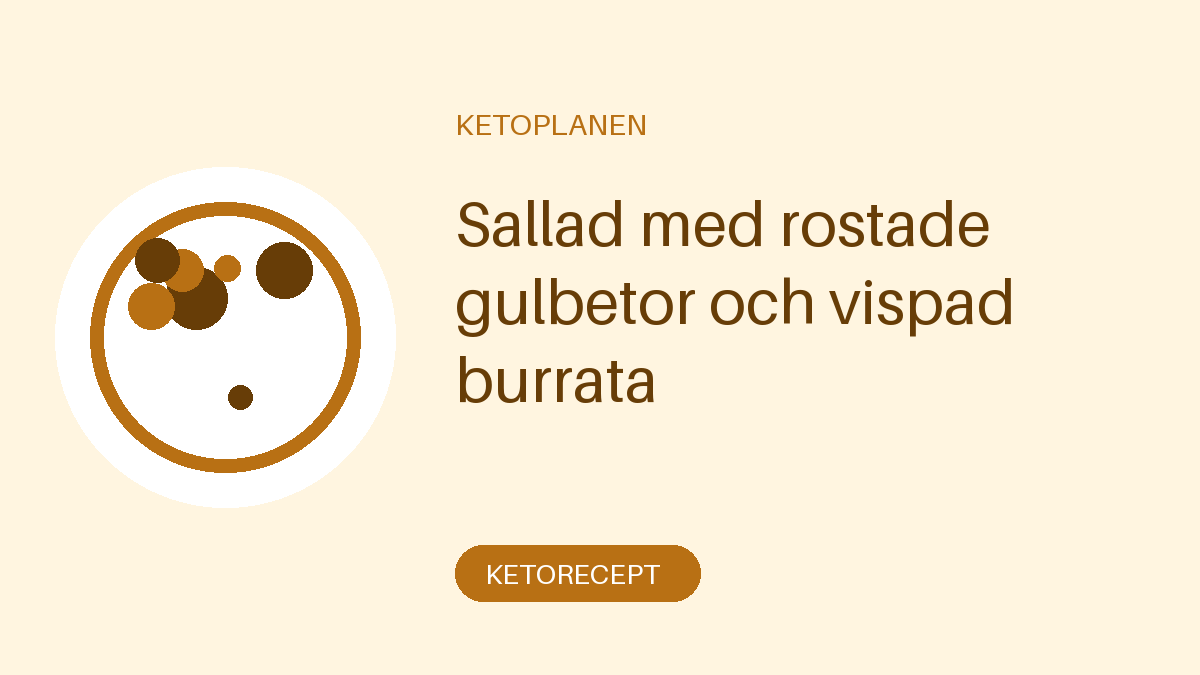 Sallad med rostade gulbetor och vispad burrata