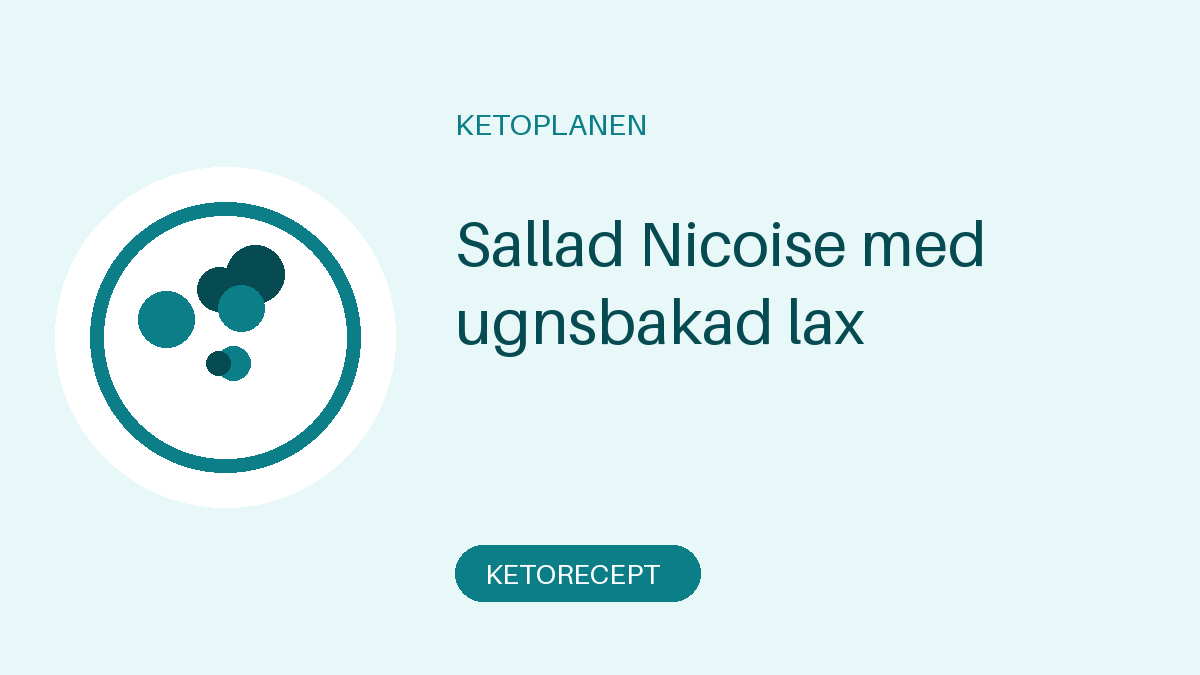 Sallad Nicoise med ugnsbakad lax