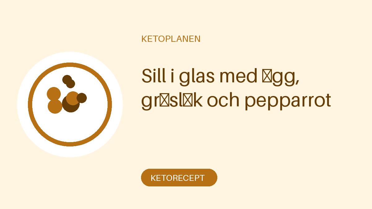 Sill i glas med ägg, gräslök och pepparrot