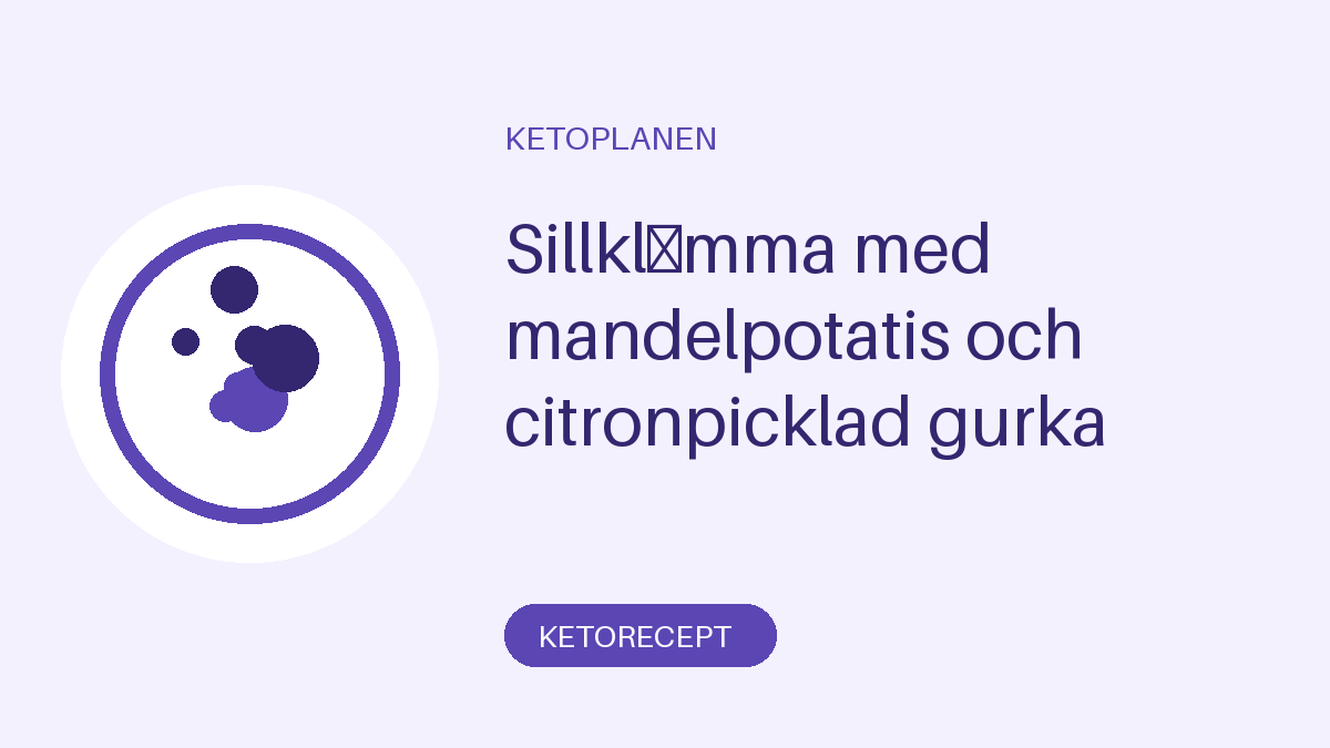 Sillklämma med mandelpotatis och citronpicklad gurka