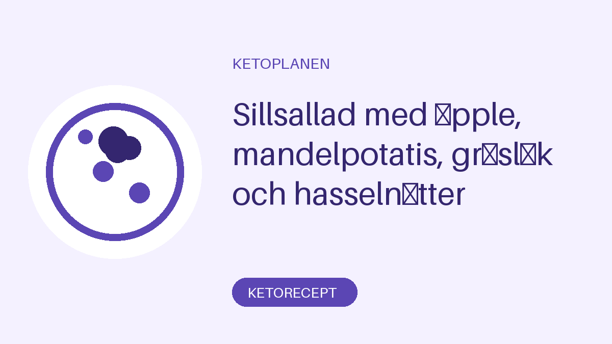 Sillsallad med äpple, mandelpotatis, gräslök och hasselnötter
