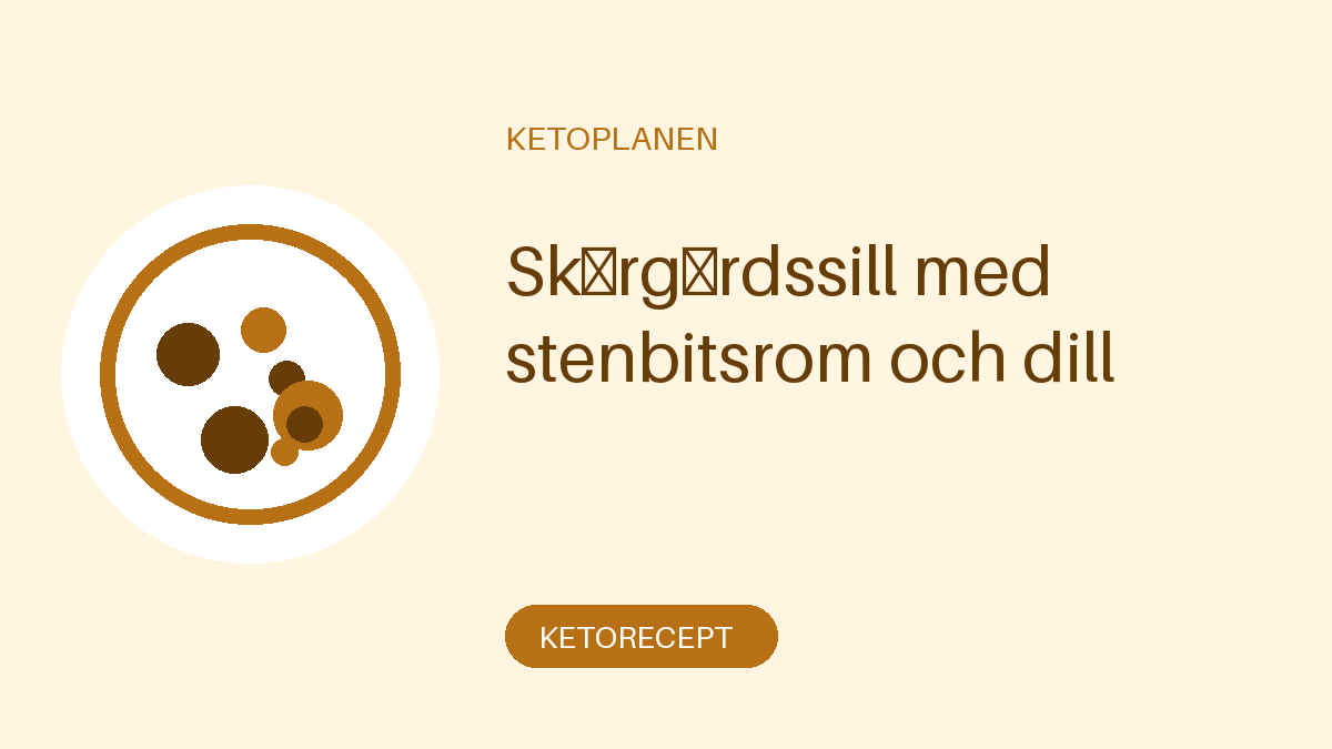 Skärgårdssill med stenbitsrom och dill