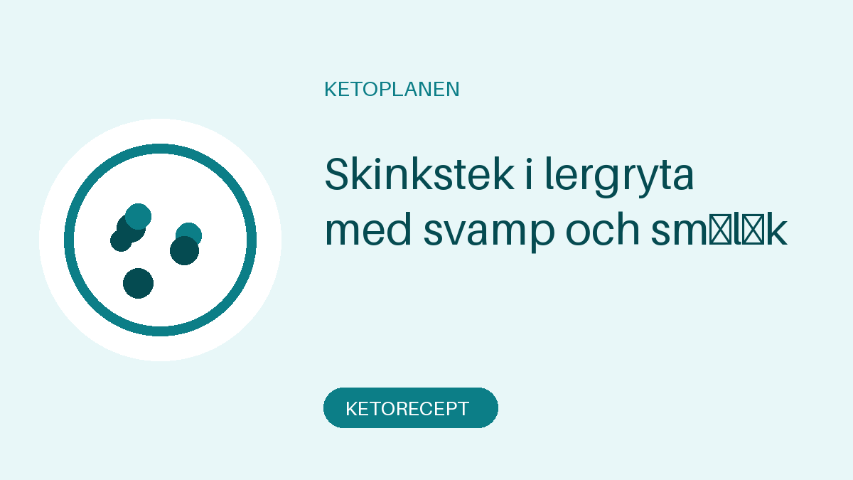 Skinkstek i lergryta med svamp och smålök