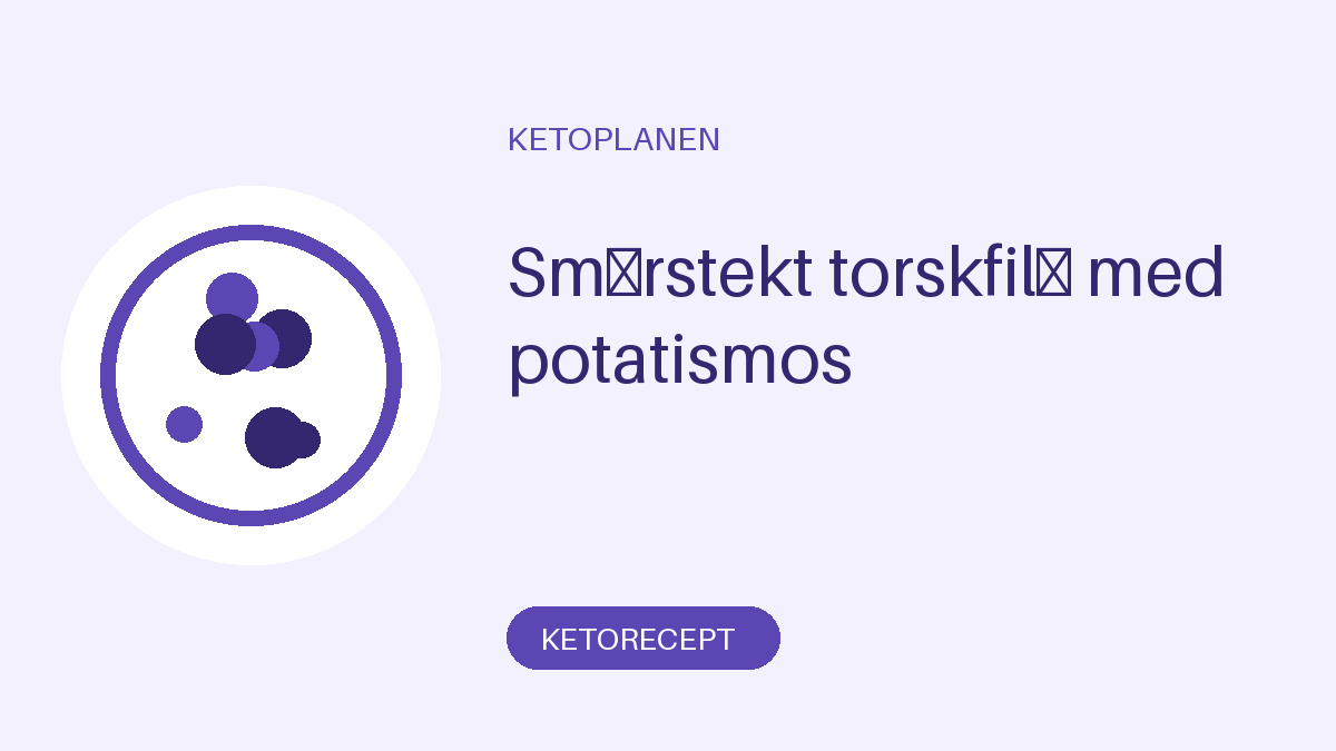 Smörstekt torskfilé med potatismos