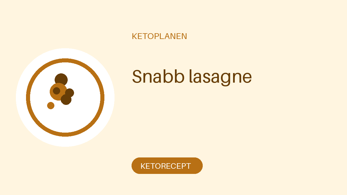 Snabb lasagne