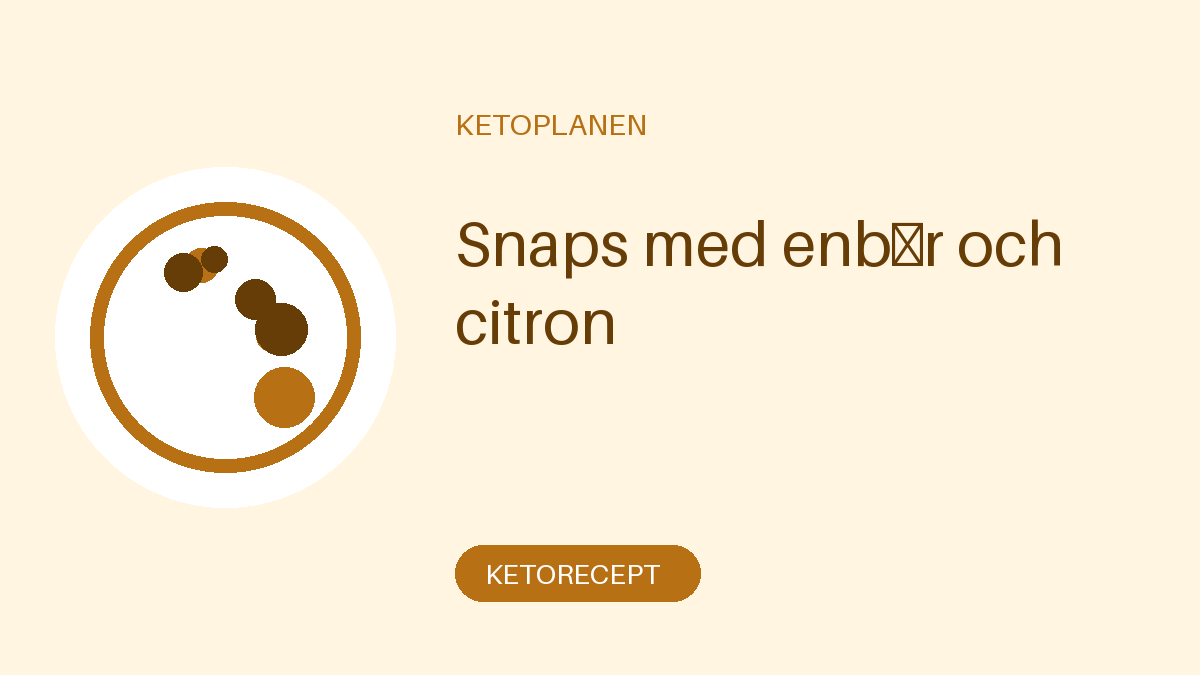 Snaps med enbär och citron