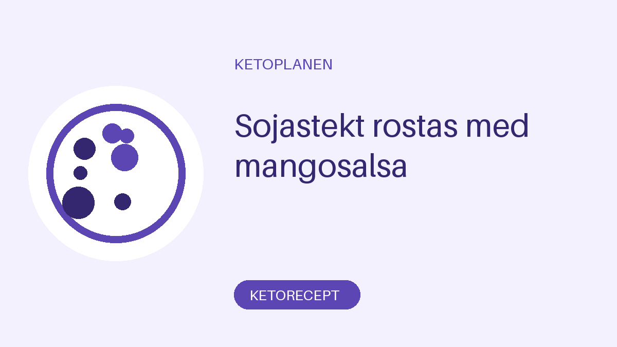 Sojastekt rostas med mangosalsa