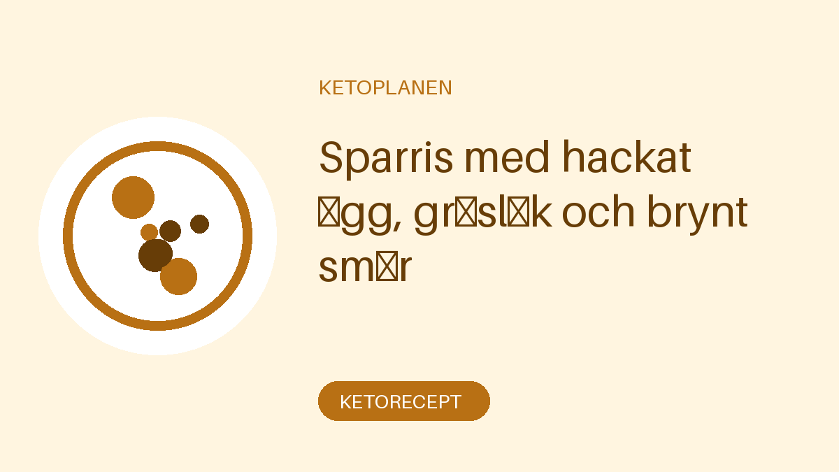 Sparris med hackat ägg, gräslök och brynt smör