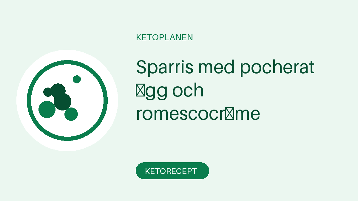 Sparris med pocherat ägg och romescocrème