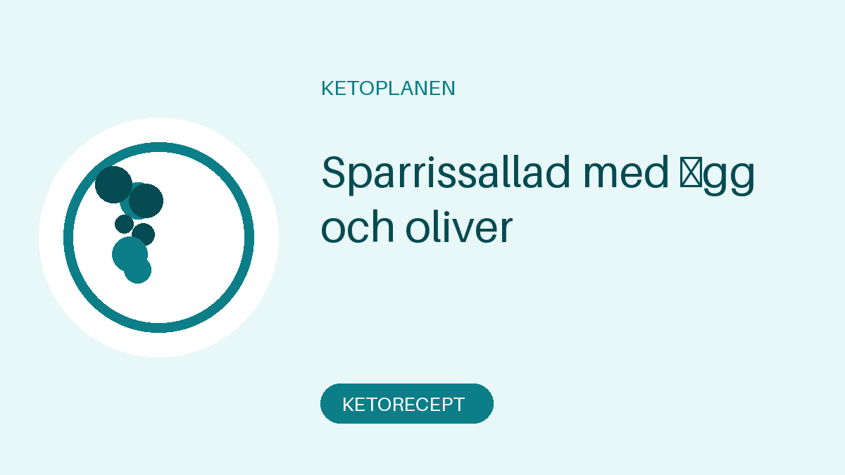 Sparrissallad med ägg och oliver