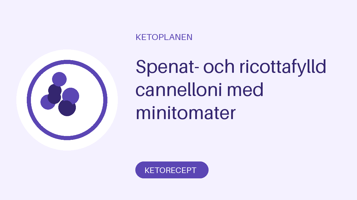 Spenat- och ricottafylld cannelloni med minitomater