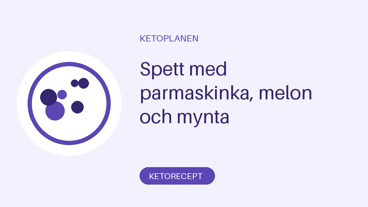 Spett med parmaskinka, melon och mynta