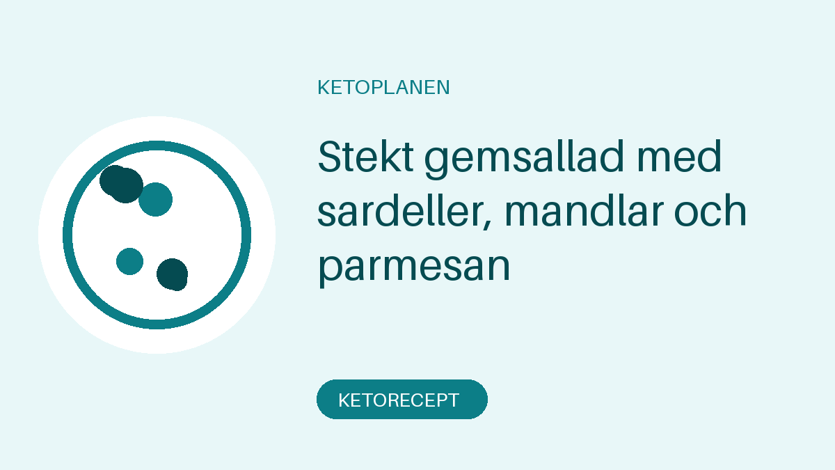 Stekt gemsallad med sardeller, mandlar och parmesan