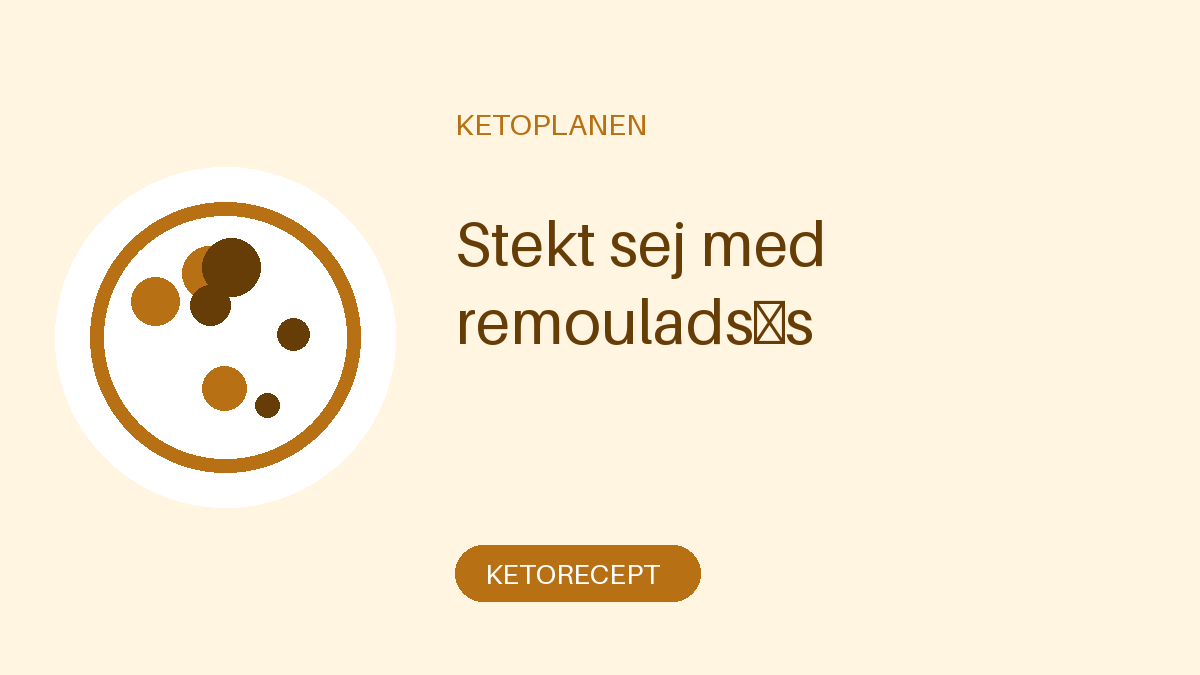 Stekt sej med remouladsås