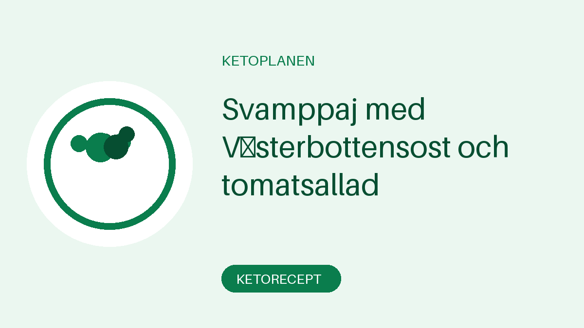 Svamppaj med Västerbottensost och tomatsallad