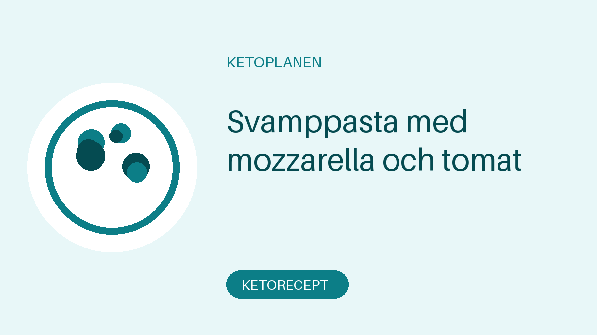 Svamppasta med mozzarella och tomat