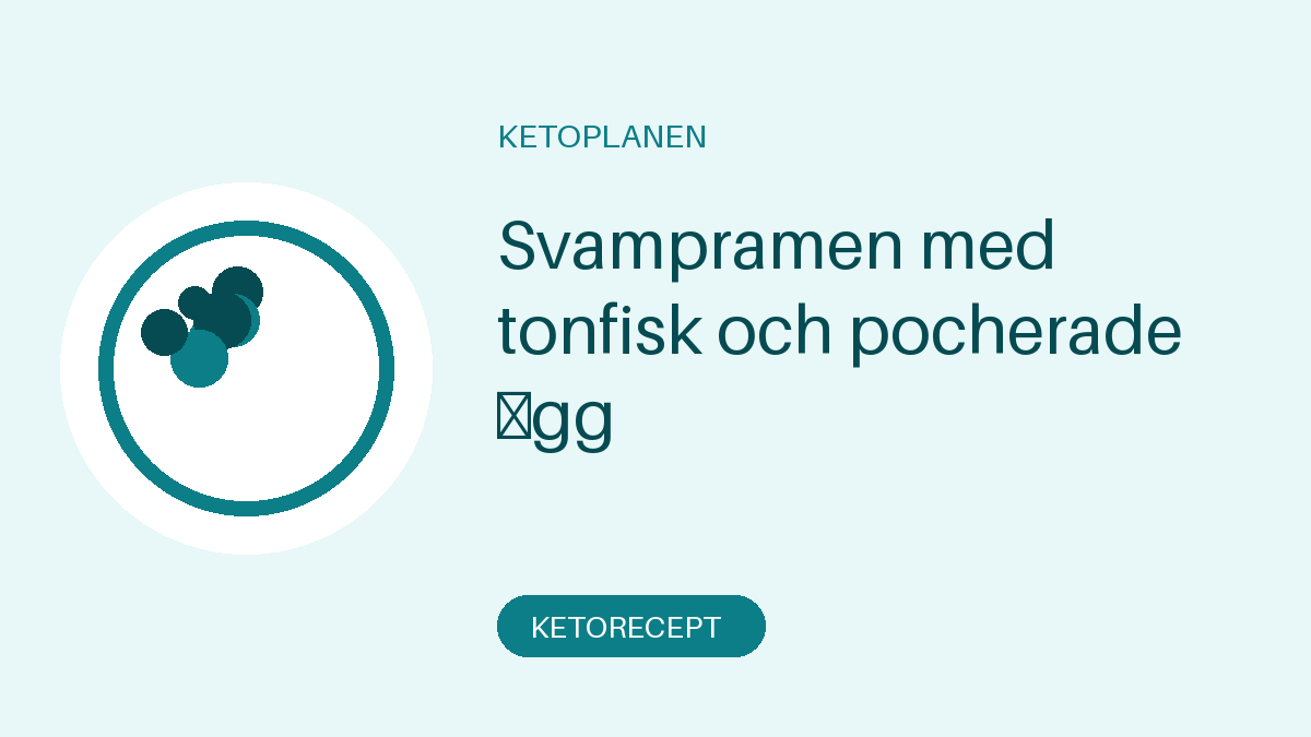 Svampramen med tonfisk och pocherade ägg