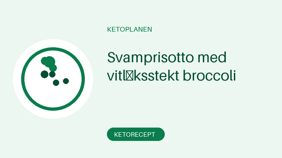 Svamprisotto med vitlöksstekt broccoli